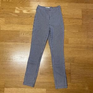 Urban Outfitters Houndstooth Stretchy High Waist Side Zip Pants